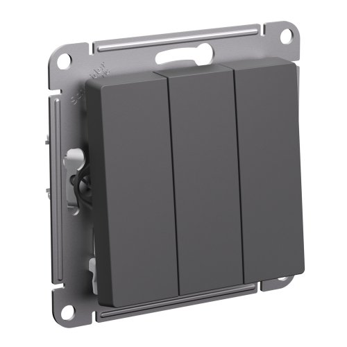 Выключатель без рамки Systeme Electric AtlasDesign 3-кл. базальт картинка